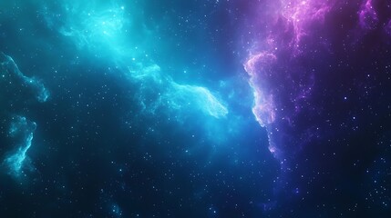 Fototapeta premium Cosmic Nebula Landscape with Glowing Star Clusters and Deep Space Exploration Imagery