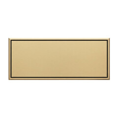 Blank gold name plate for an office door
