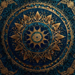 Islamic ornamental round pattern