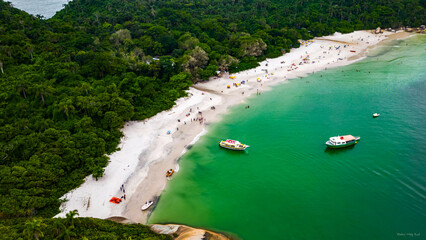 Ilha Do Campeche Floripa Santa Catarina Ilha Tropical Passeio Turístico Mar Praia Areia Branca...