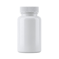White plastic bottle for pills or vitamins

