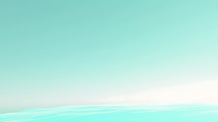 Serene sea waves with light teal gradient background for creative projects and presentations