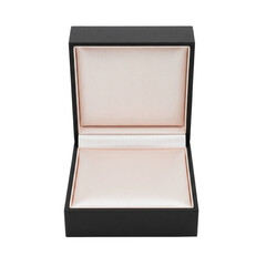 Empty black jewelry box for a gift
