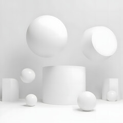 empty white shelf