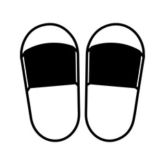  slippers icon white on background