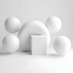 3d white people in a circle