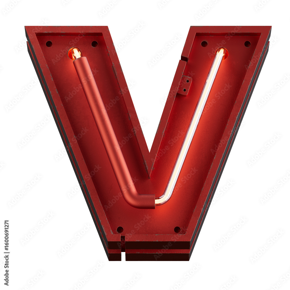Poster bright neon font with fluorescent tubes.metallic futuristic cyberpunk alphabet. 3d rendering isolate