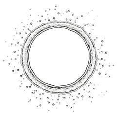 Water Ring Splash on Transparent Background