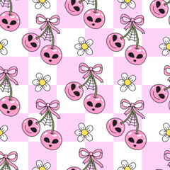 seamless pattern cute little ghost with Bookish halloween vibe