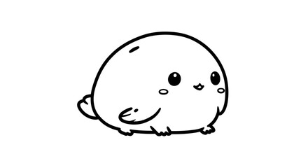 Adorable Cartoon Seal: A charming cartoon seal radiates pure innocence and charm, perfect for adding a touch of whimsy. 
