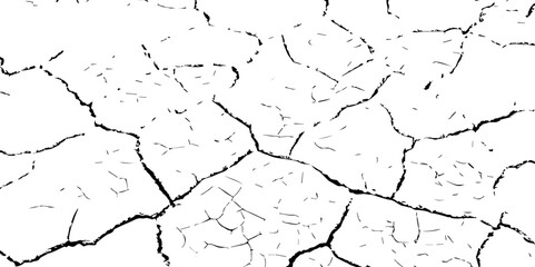 Black and white illustration of cracked, dry earth with deep fractures and irregular textures. Perfect for drought, desert, or environmental-themed designs and nature-inspired backgrounds.