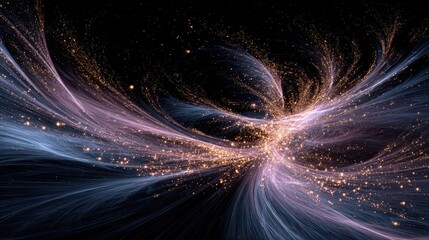 Abstract Glowing Particles Design