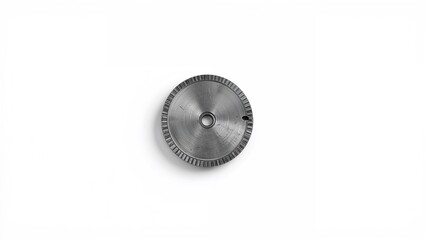 Isolated white background featuring a round tool for creating metric threads, with space for added content.
