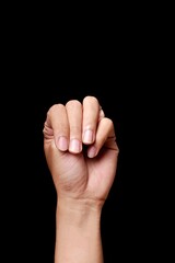 Close-up of a Fist on Black Background