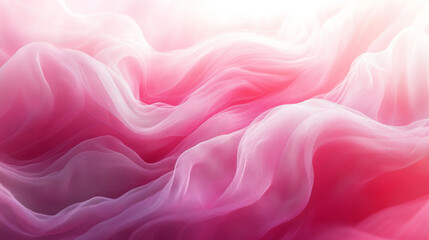 Delicate, flowing fabric in soft pink and white hues