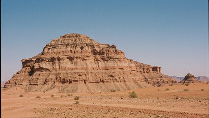 Unique sandstone geological feature within a protected park in the Sahara region