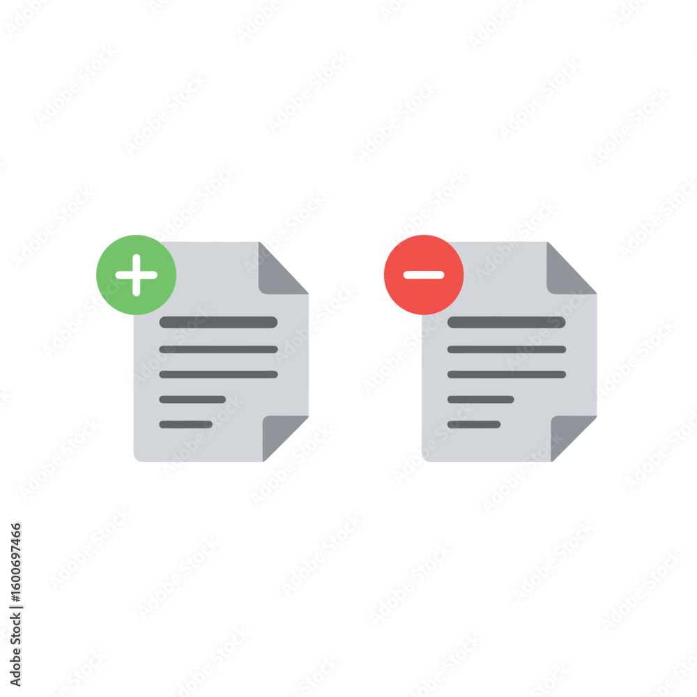 Poster add and remove document icons