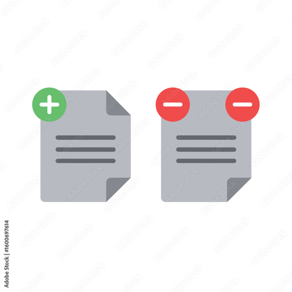 Poster add and remove document icons