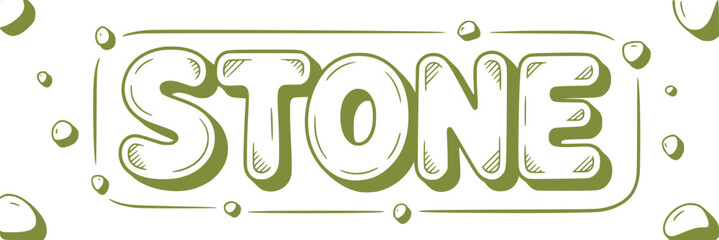 Fototapeta premium Stone Typography Design.