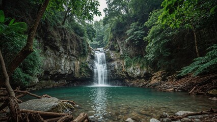 The Flow of Sae Pong Lai Falls