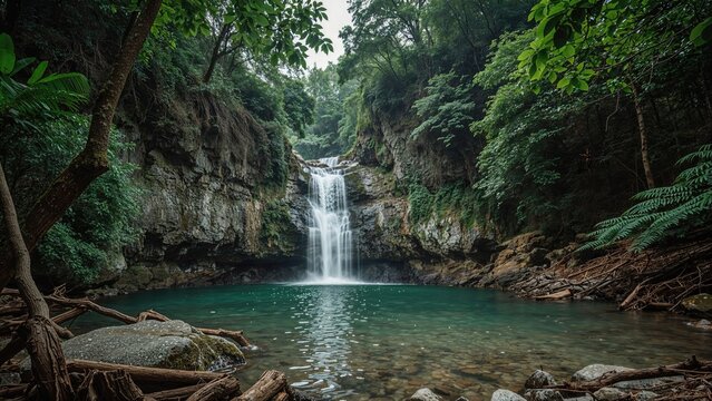 The Flow of Sae Pong Lai Falls