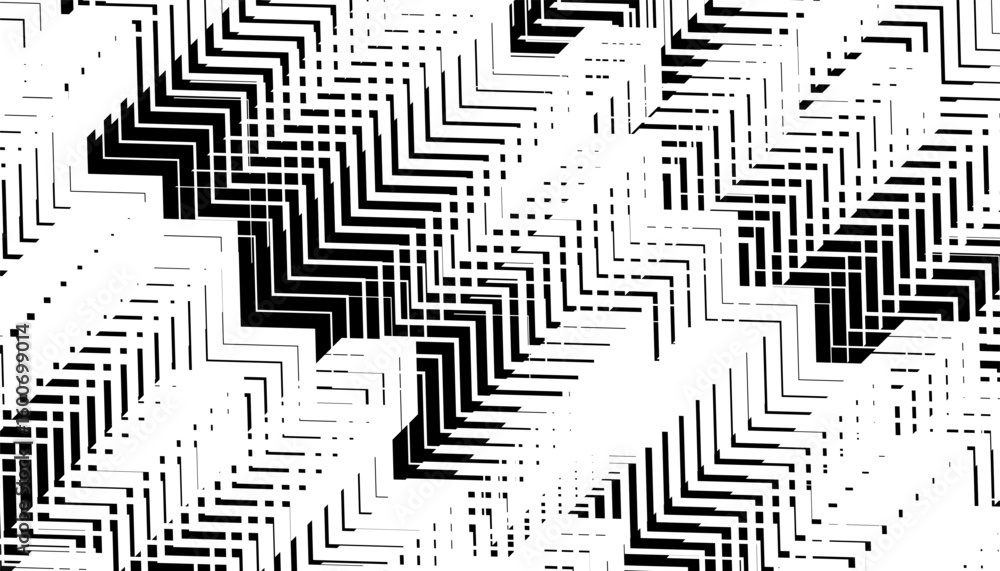 Poster black and white abstract and grunge sharp arrows pattern for sporty background and design element. e