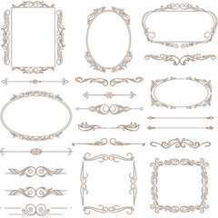 Vintage Decorative Frames and Borders Set