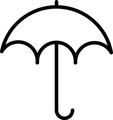 umbrella outline icon