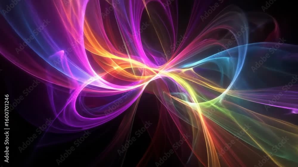 Poster abstract colorful light streams