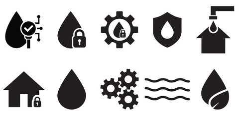Comprehensive Water Safety Icon Collection for Hazard Prevention and Awareness