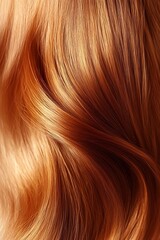 Naklejka premium Red Hair Texture Closeup.