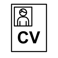 Job application documents - CV vector  - vector icon
