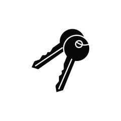 Key icon design. Key silhouette icon in trendy outline style design. Vector illustration