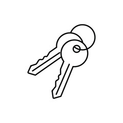 Key icon design. Key icon in trendy outline style design. Vector illustration.