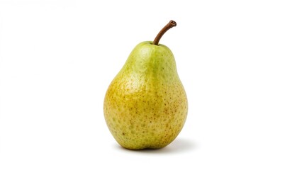 White background showcasing a fresh organic pear