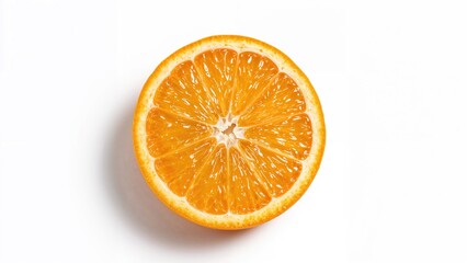 Segment of an orange citrus fruit shown separately against a white background