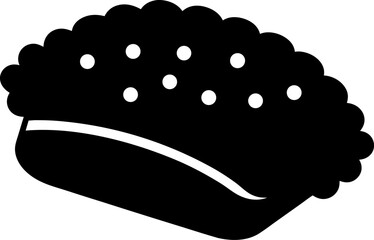 Round Shower Loofah Body Scrubber Silhouette