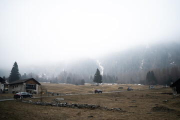 Road leading into the Swiss Alps