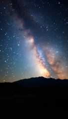 The Milky Way at the End of the World Blur shadow, mindfulness theme. White tone