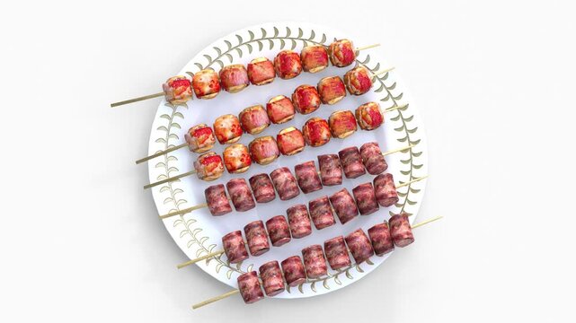 seekh kebab in plate