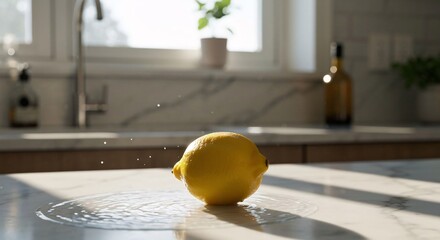 Lemons landing creates a watery halo