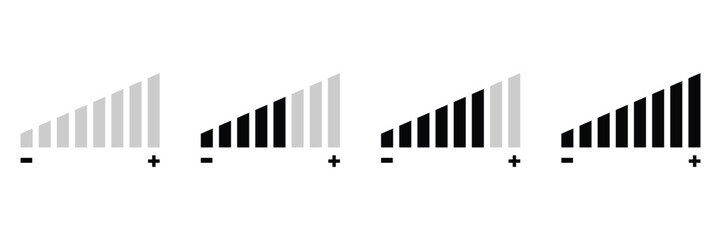 Volume vector icons. Volume sign vector illustration set
