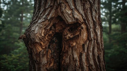 Fototapeta premium Tree trunk photo featuring peeling bark