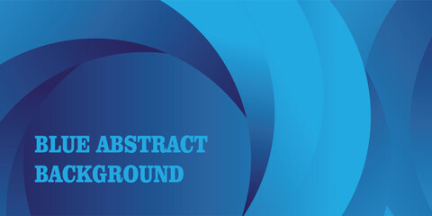 Modern blue gradient background. Abstract circle papercut smooth color composition. Vector illustration