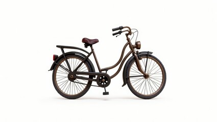 Obraz premium Vintage bicycle illustration on a white background.