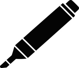 Highlighter Pen Silhouette Vector Icon