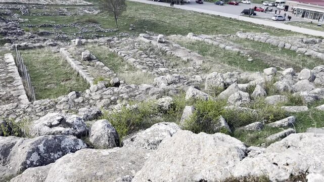 Hattusa, also Hattuşa, Ḫattu&scaron;a, Hattusas, or Hattusha, was the capital of the Hittite Empire in the late Bronze Age during two distinct periods. Its ruins lie near modern Boğazkale, Turkey