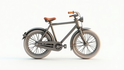 Naklejka premium A vintage style bicycle rendered in 3d.