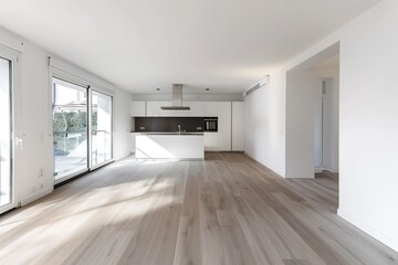 Obraz premium stylist and royal Bright living room interior with white empty wall | Beautiful contemporary living room home interior