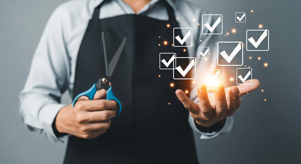 Doctor holding clipboard with medical checkmarks representing patient care checklist diagnosis steps clinical approval and quality healthcare service
